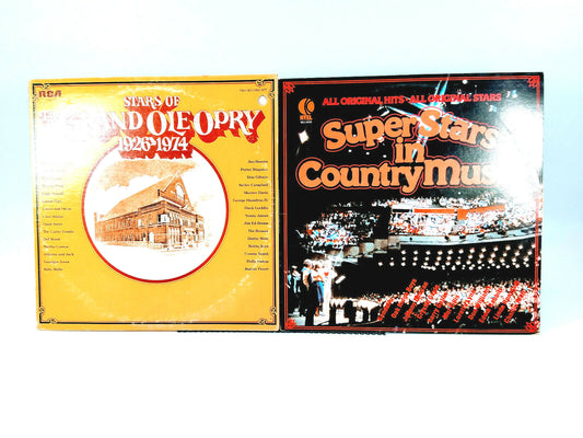 LOT OF 2 - Stars in Country Music & Super Stars of Grand Ole Opry LPs VG+