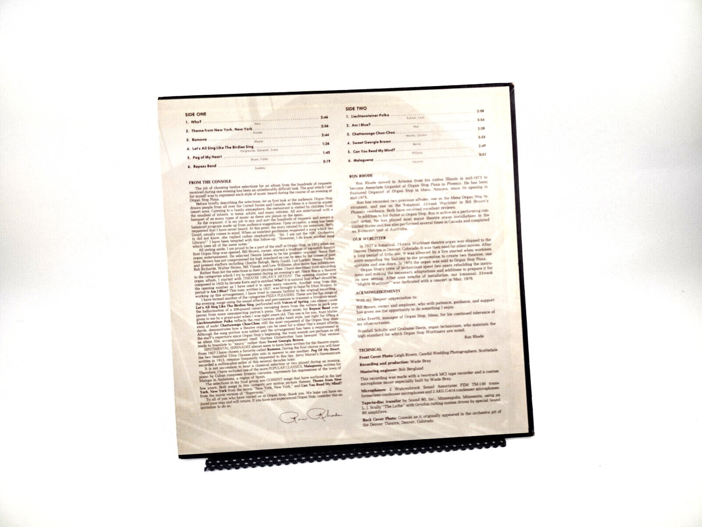Ron Rhode - Who? OSP 105, Vinyl, LP - Autographed!