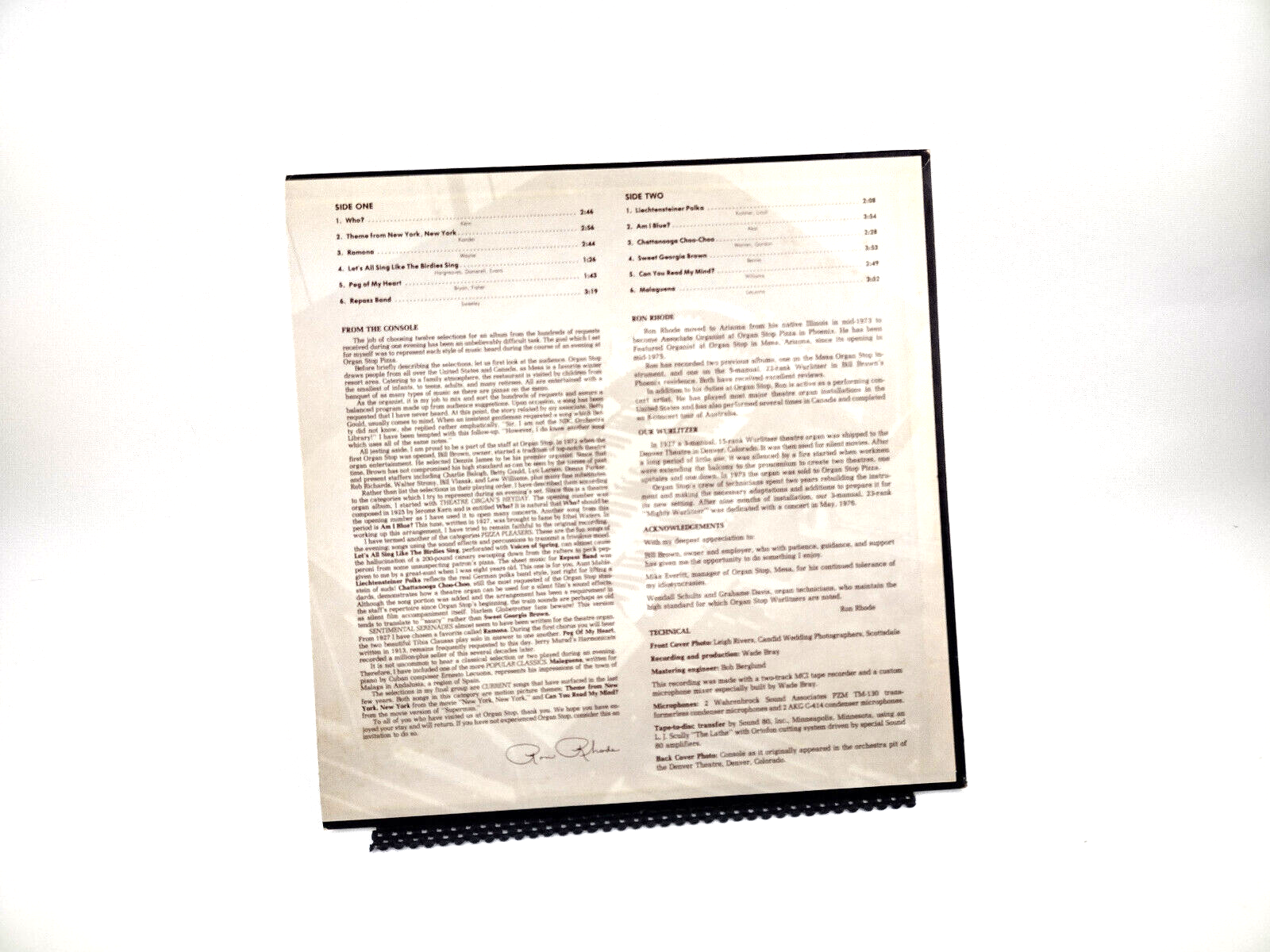Ron Rhode - Who? OSP 105, Vinyl, LP - Autographed!