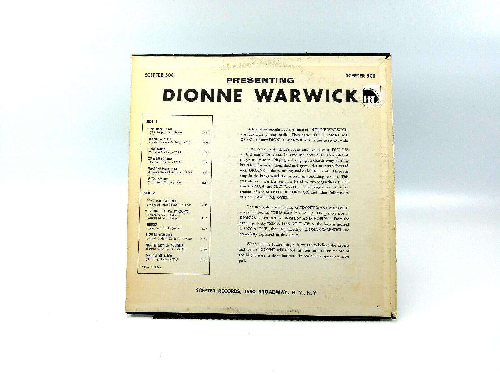 LOT OF 3 DIONNE WARWICK LPs 