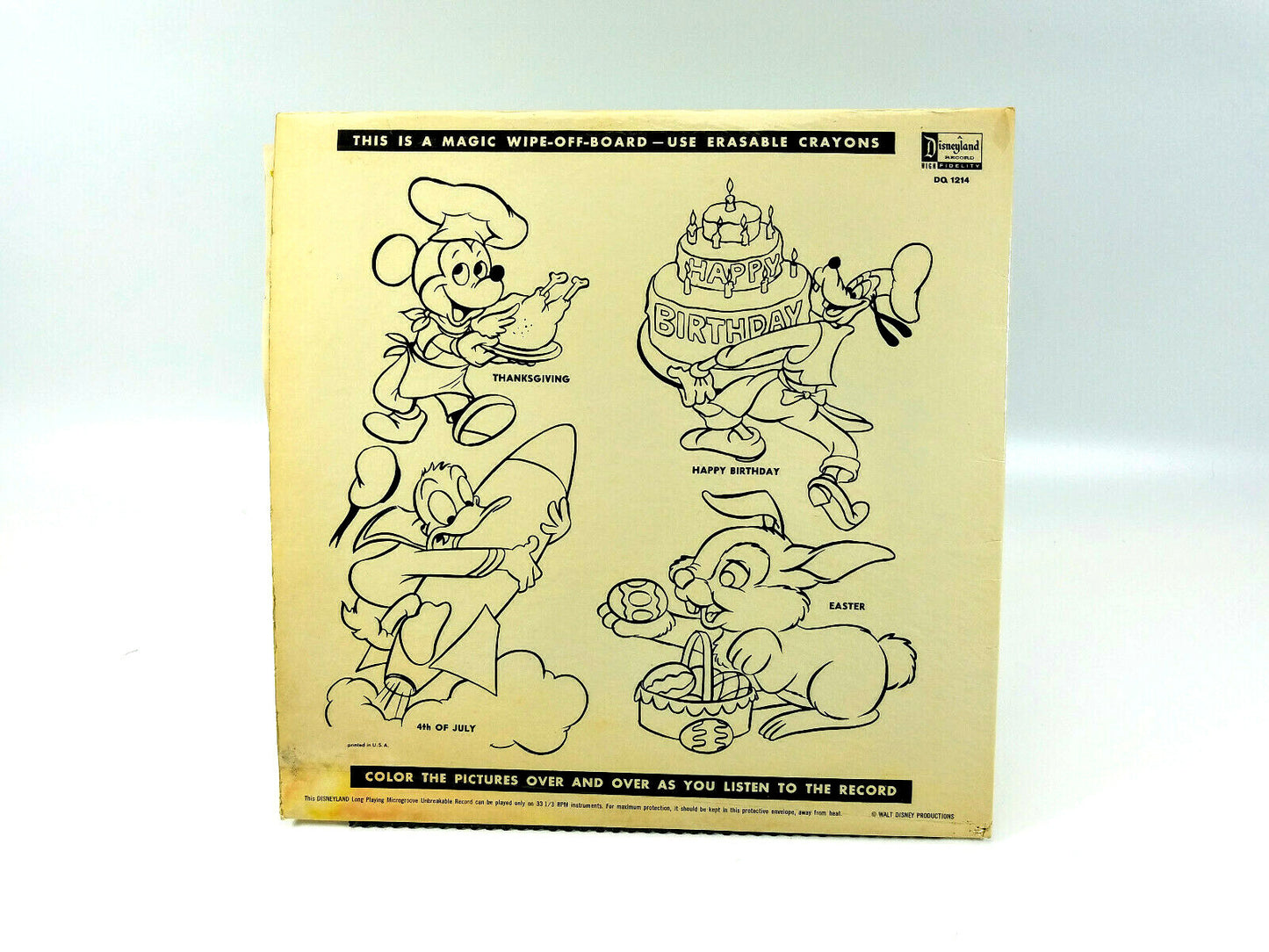 Various - Happy Birthday And Songs For Every Holiday Disneyland – DQ 1214 LP