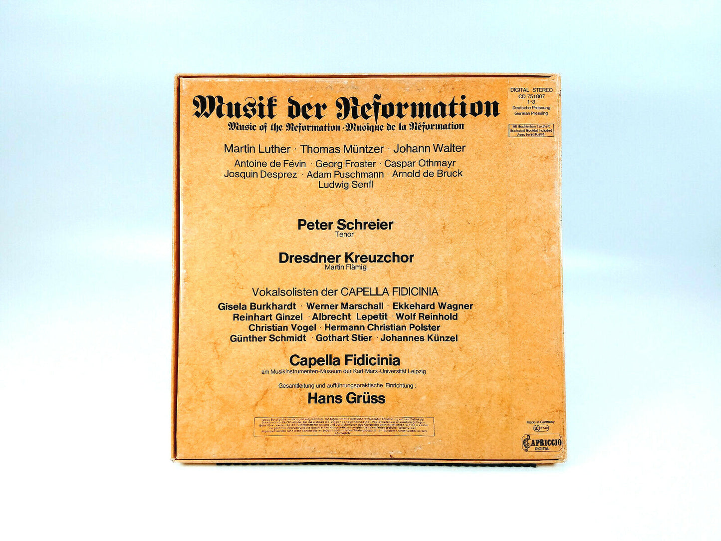 CD 751007 1-3 Music of the Reformation / Schreier / Gruss 3 LP box - VG+
