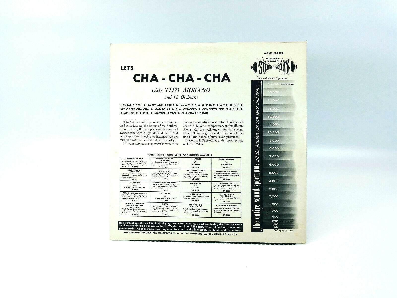 Tito Morano - Let's Cha Cha Cha SF-8000 Vinyl, LP VG+