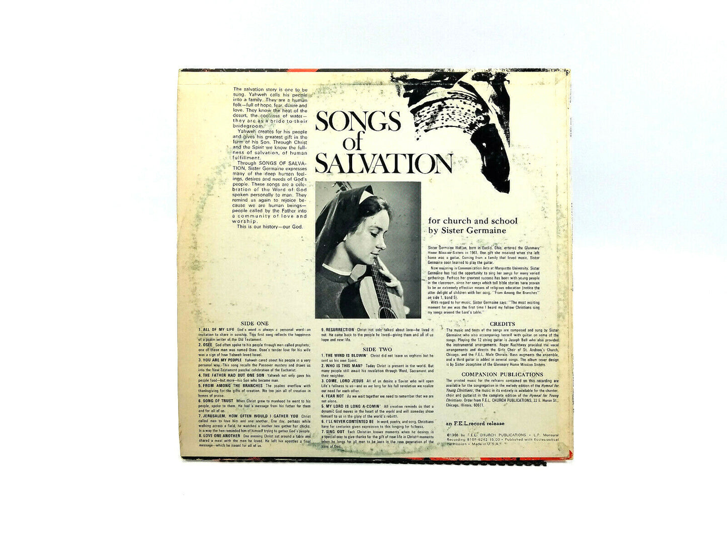 Sister Germaine - Songs Of Salvation For Church And School LP - VG+