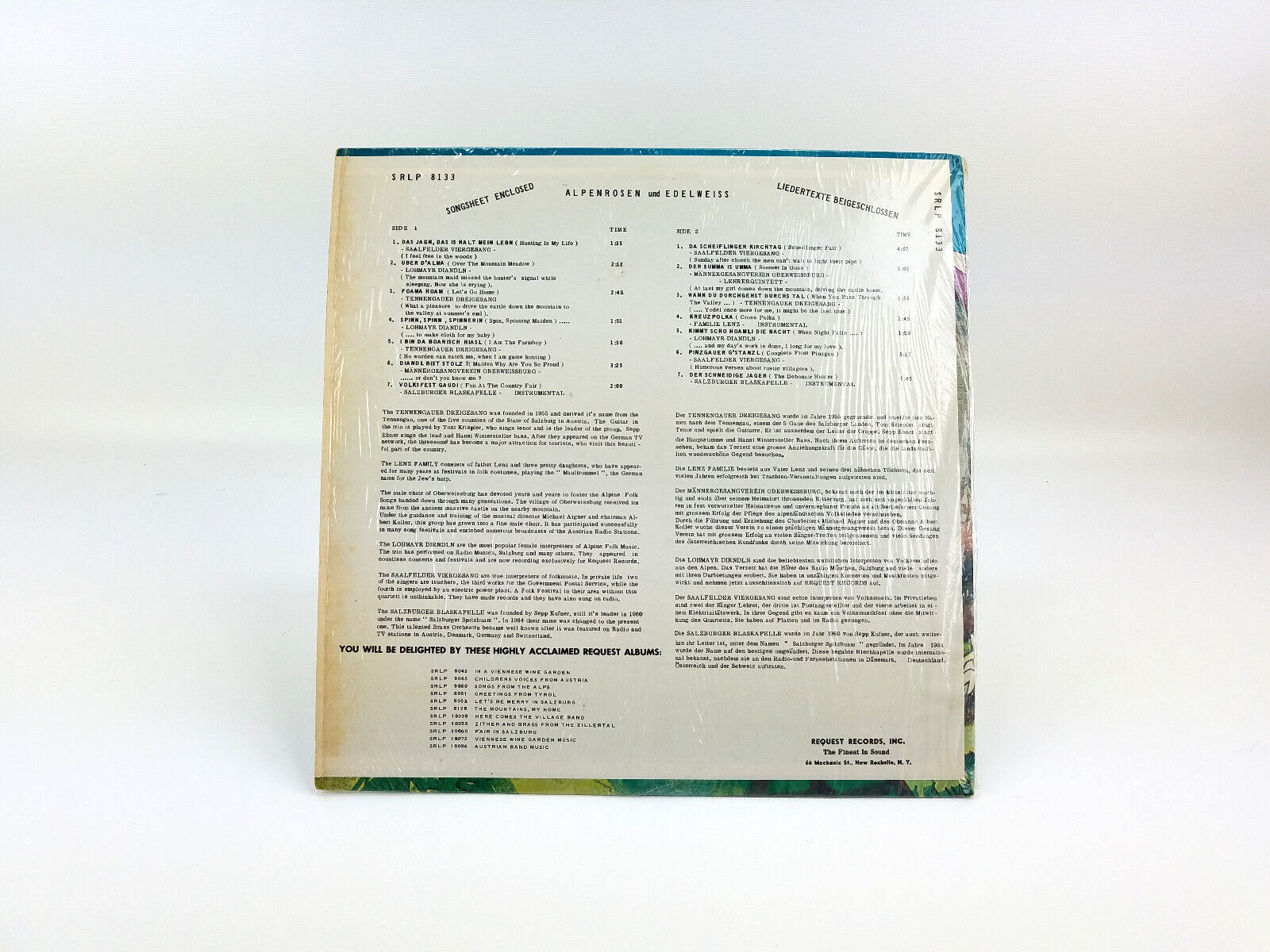Alpenrosen und Edelweiss~Recorded In Austria w/ Inserts~Request SRLP 8133