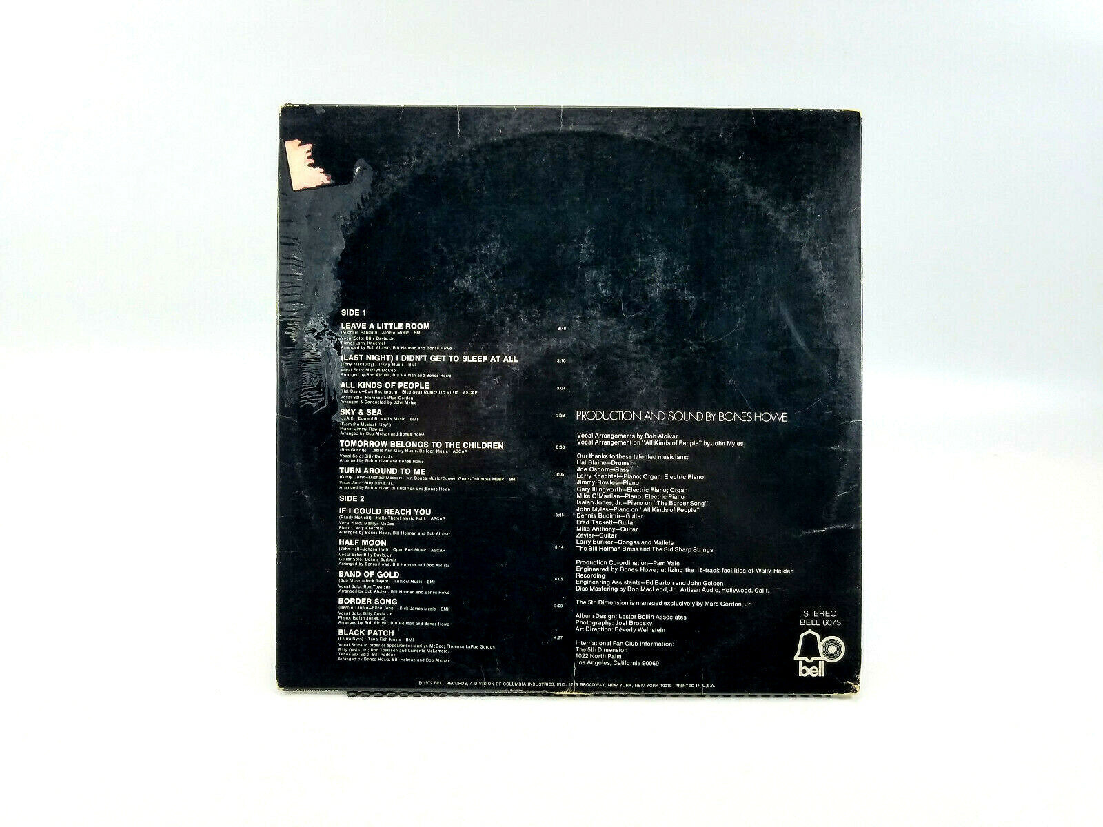 The 5th Dimension* – Individually & Collectively     Bell Records LP VG+