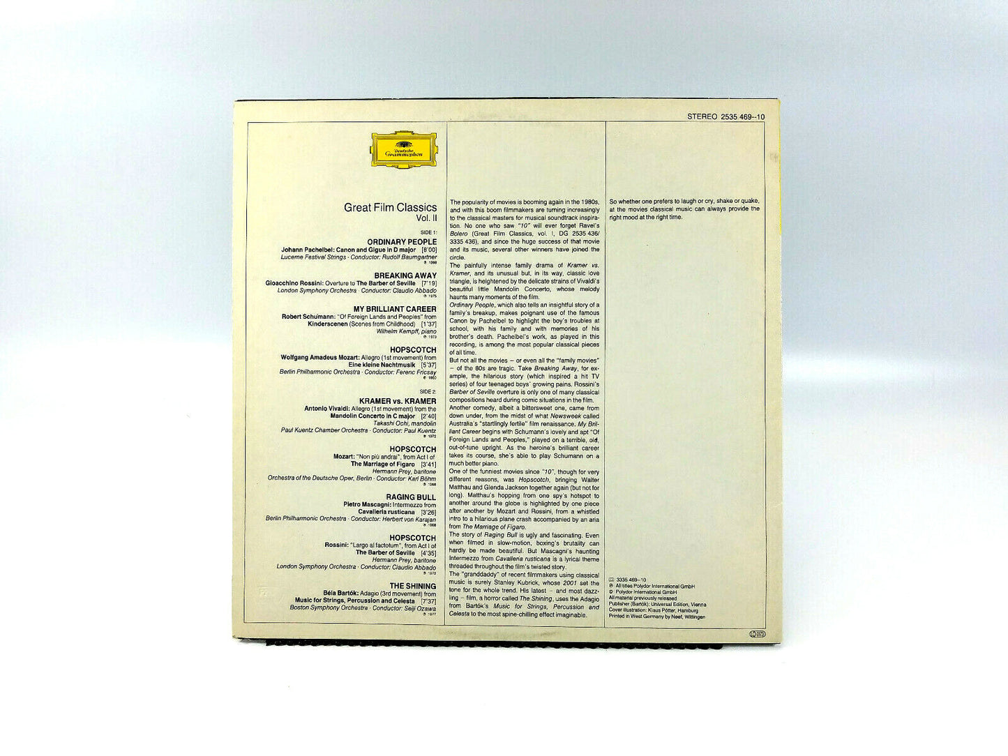 Various - Great Film Classics Vol. II 2535 469--10 LP NM