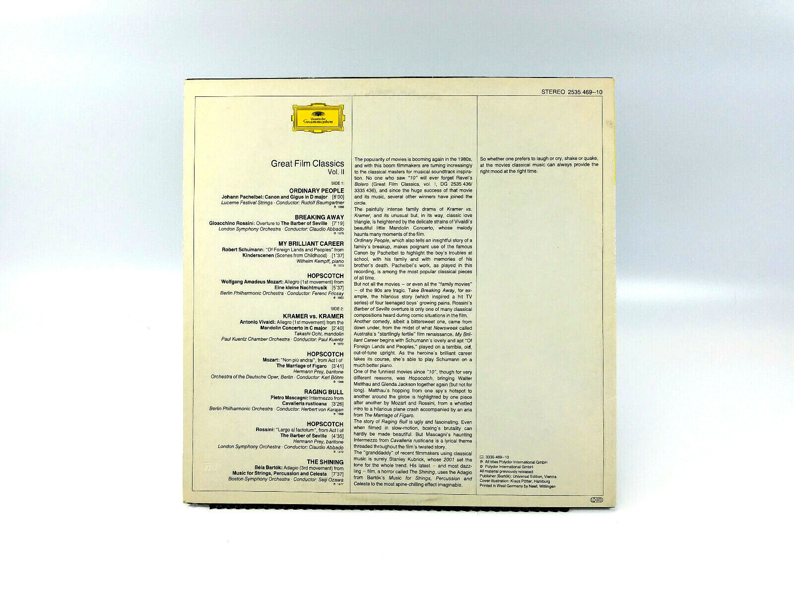 Various - Great Film Classics Vol. II 2535 469--10 LP NM