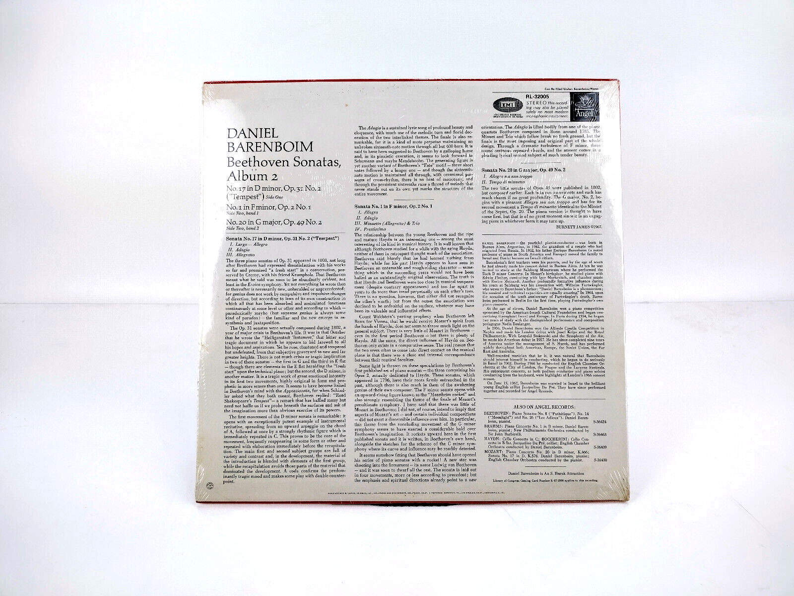 Daniel Barenboim - Beethoven - Piano Sonatas Album 2/ No. 17