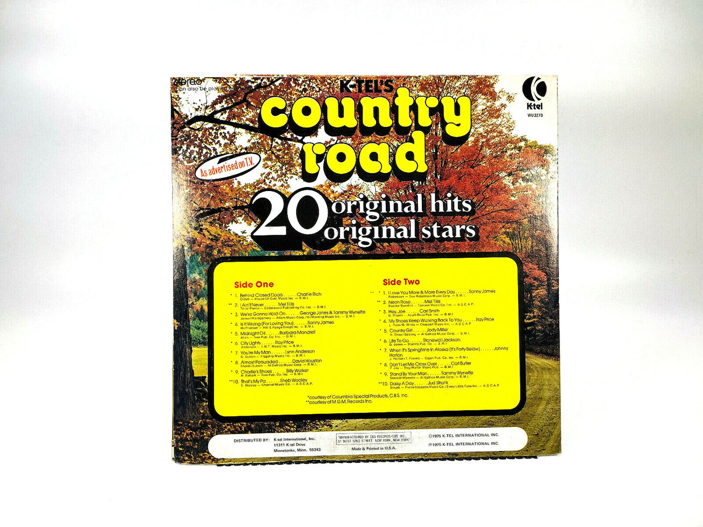Various - Country Road K-Tel – WU3270 LP - NM
