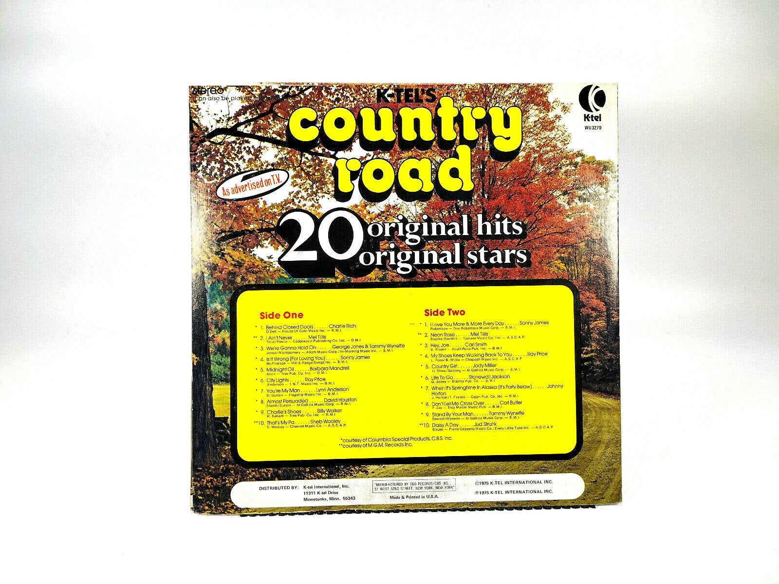 Various - Country Road K-Tel – WU3270 LP - NM