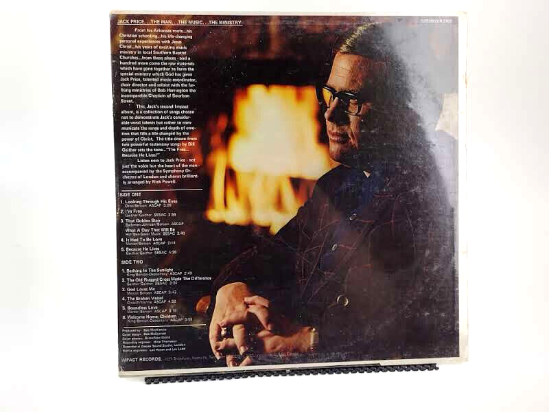 Jack Price - Because He Lives... I'm Free, Vinyl, LP - Sealed Copy!