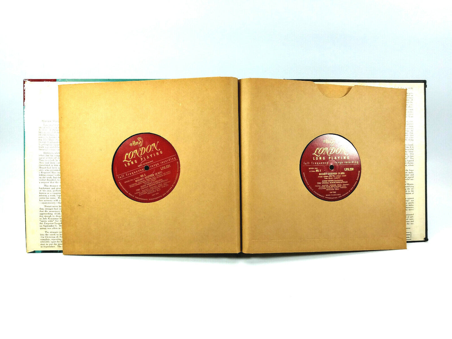 Wolfgang Amadeus Mozart - Requiem Mass (K.626) London Records – LPS 230-231