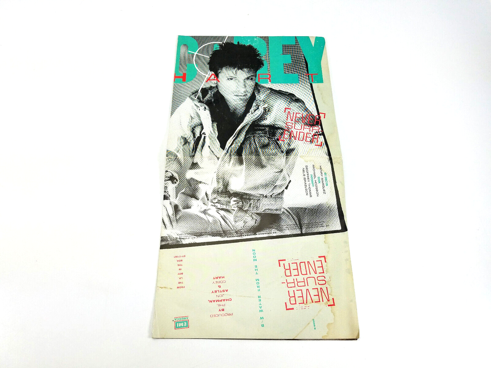 Corey Hart – Never Surrender  B-8268  7", Single FOLD OUT POSTER SLEEVE