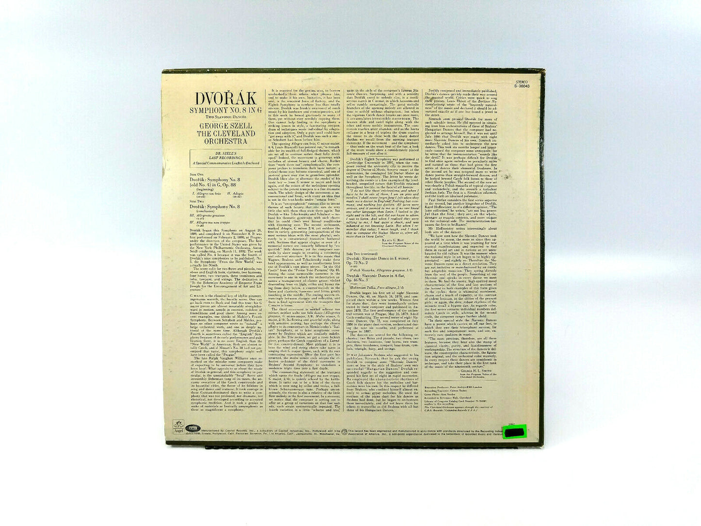 Dvořák* : George Szell, The Cleveland Orchestra - Symphony No. 8 In G • S-36043