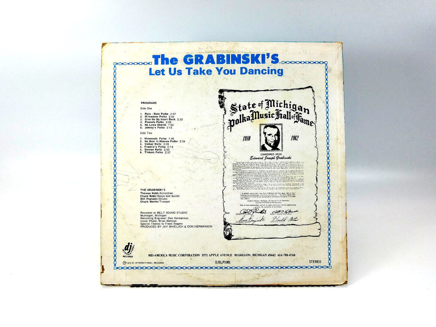 DJ INTERNATIONAL LP RECORD/GRABINSKI'S/ LET US TAKE YOU DANCING - SIGNED!
