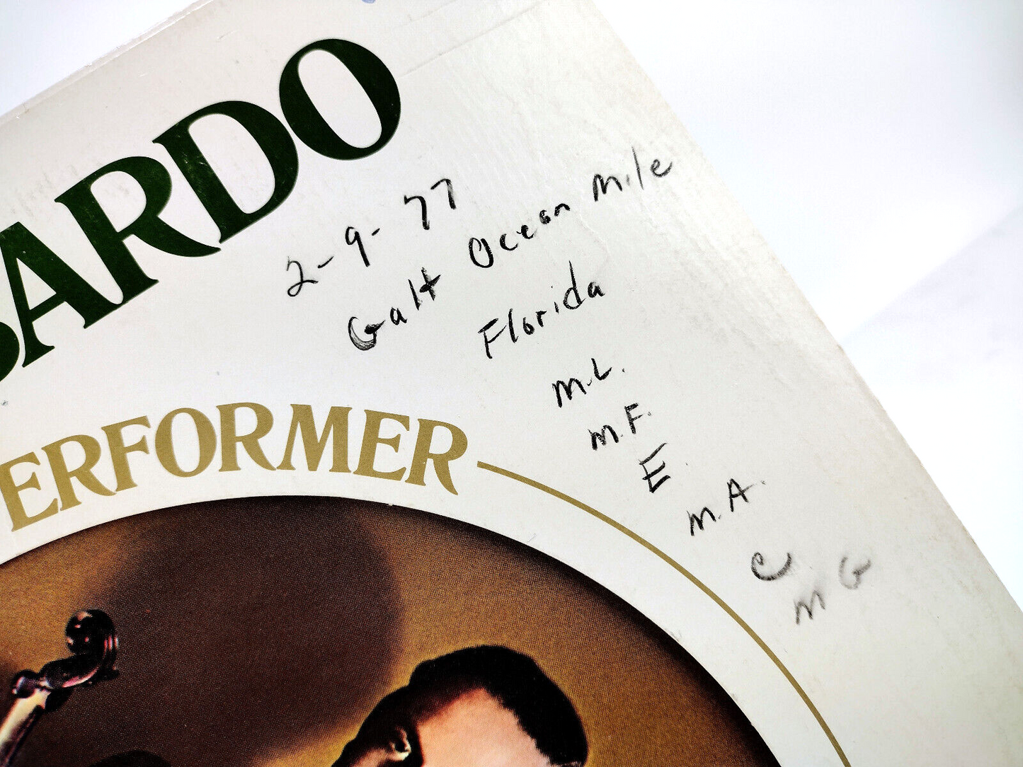 Guy Lombardo And His Royal Canadians - A Legendary Perfomer - Autographed!