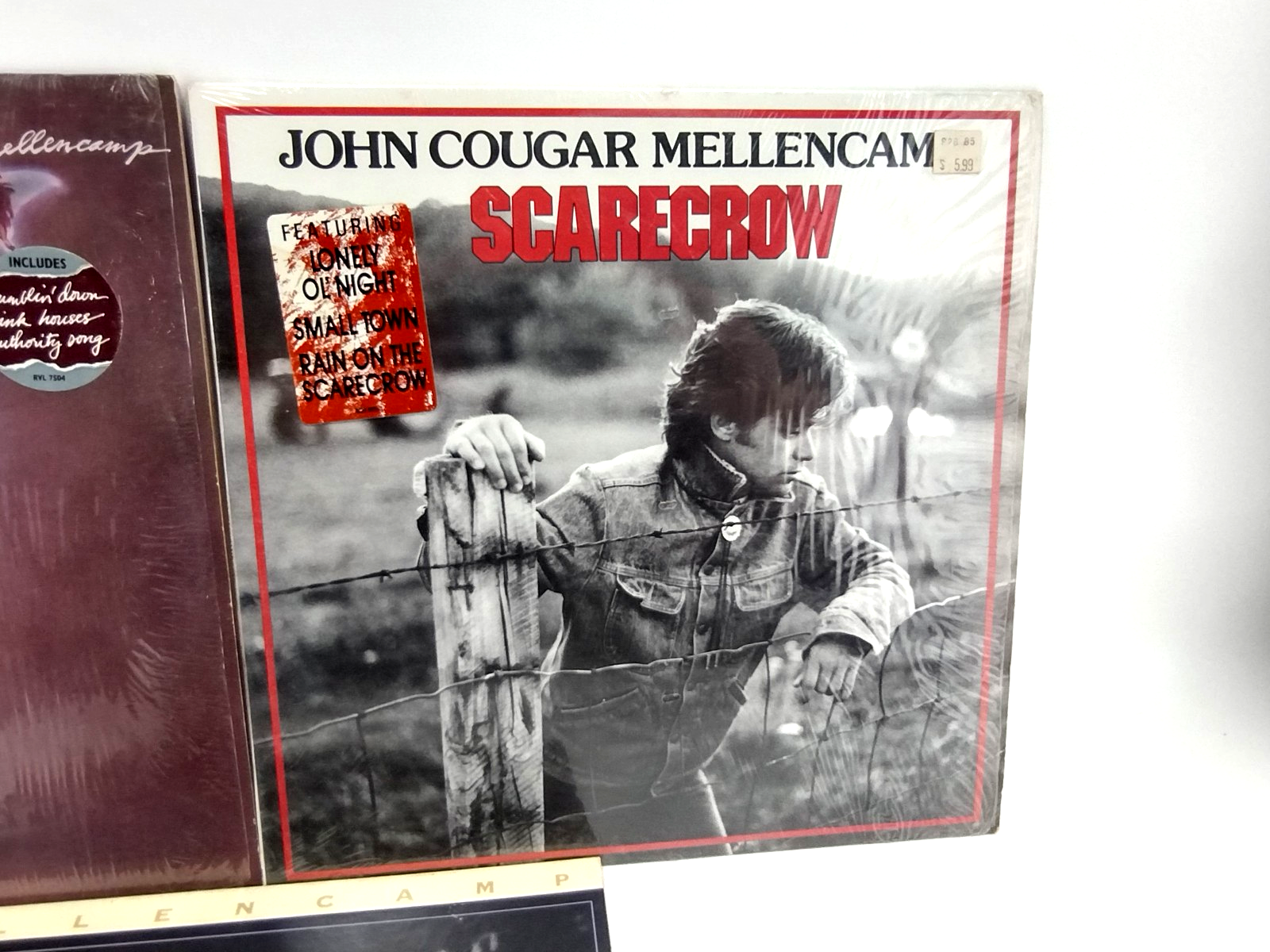 LOT OF 3 John Cougar Mellencamp LPs - NM - Cleaned w/ Vinyl Vac!