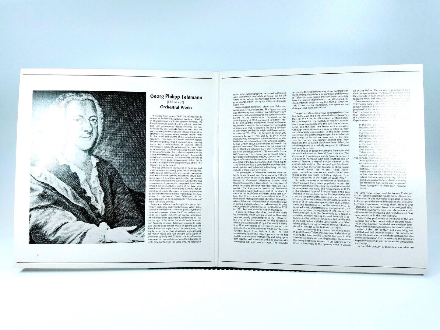 Georg Philipp Telemann - Orchestral Works Darmstadt Overtures (1987) | 2 LPs VG+