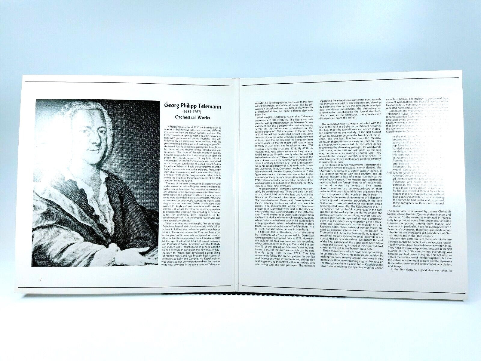 Georg Philipp Telemann - Orchestral Works Darmstadt Overtures (1987) | 2 LPs VG+