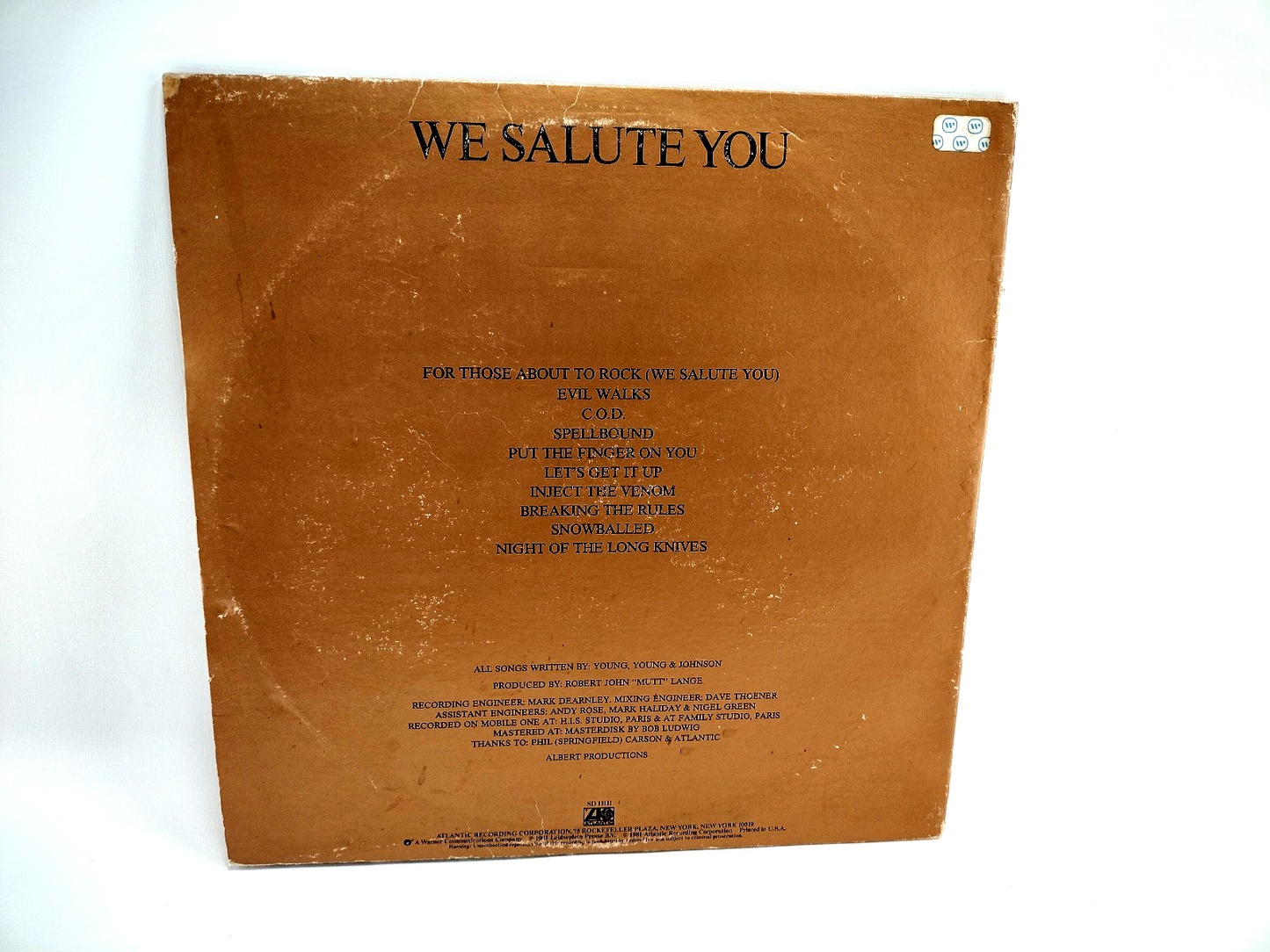 AC/DC - For Those About To Rock (We Salute You) Gatefold Specialty Pressing LP