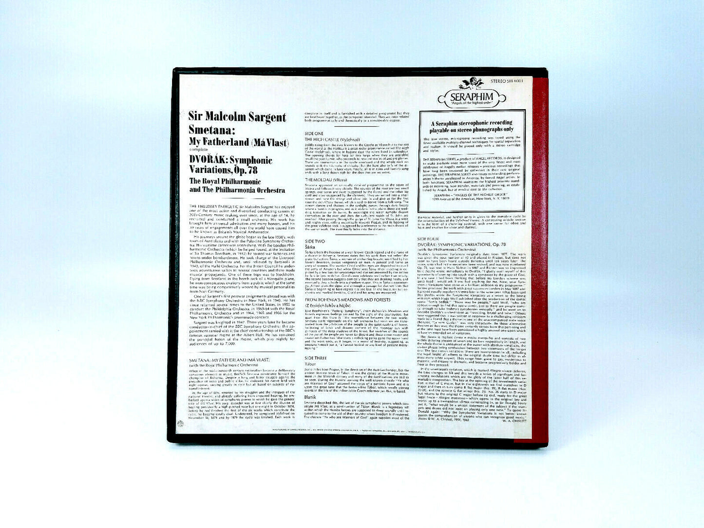 Sir Malcolm Sargent - Smetana: My Fatherland | 2 Vinyl LP Box Set | VG+