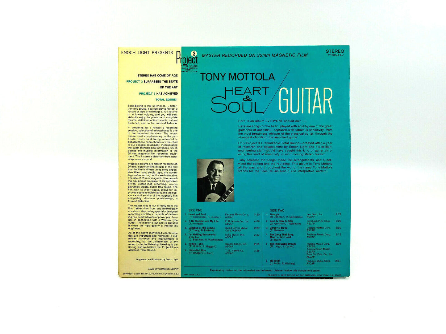 Tony Mottola – Heart & Soul LP VG+