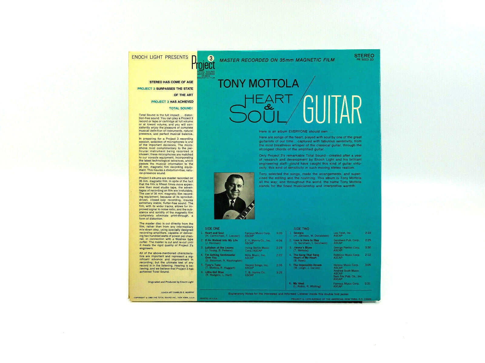 Tony Mottola – Heart & Soul LP VG+