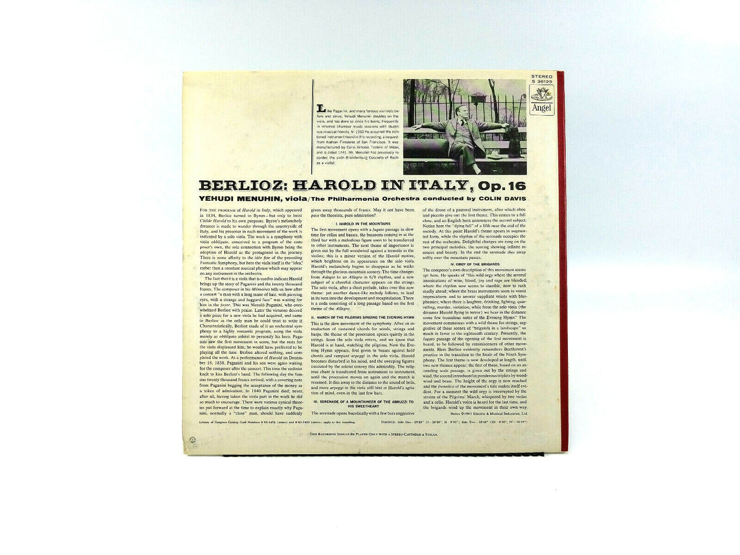 Berlioz*, Yehudi Menuhin, Philharmonia Orchestra, Colin Davis* – Harold In Italy