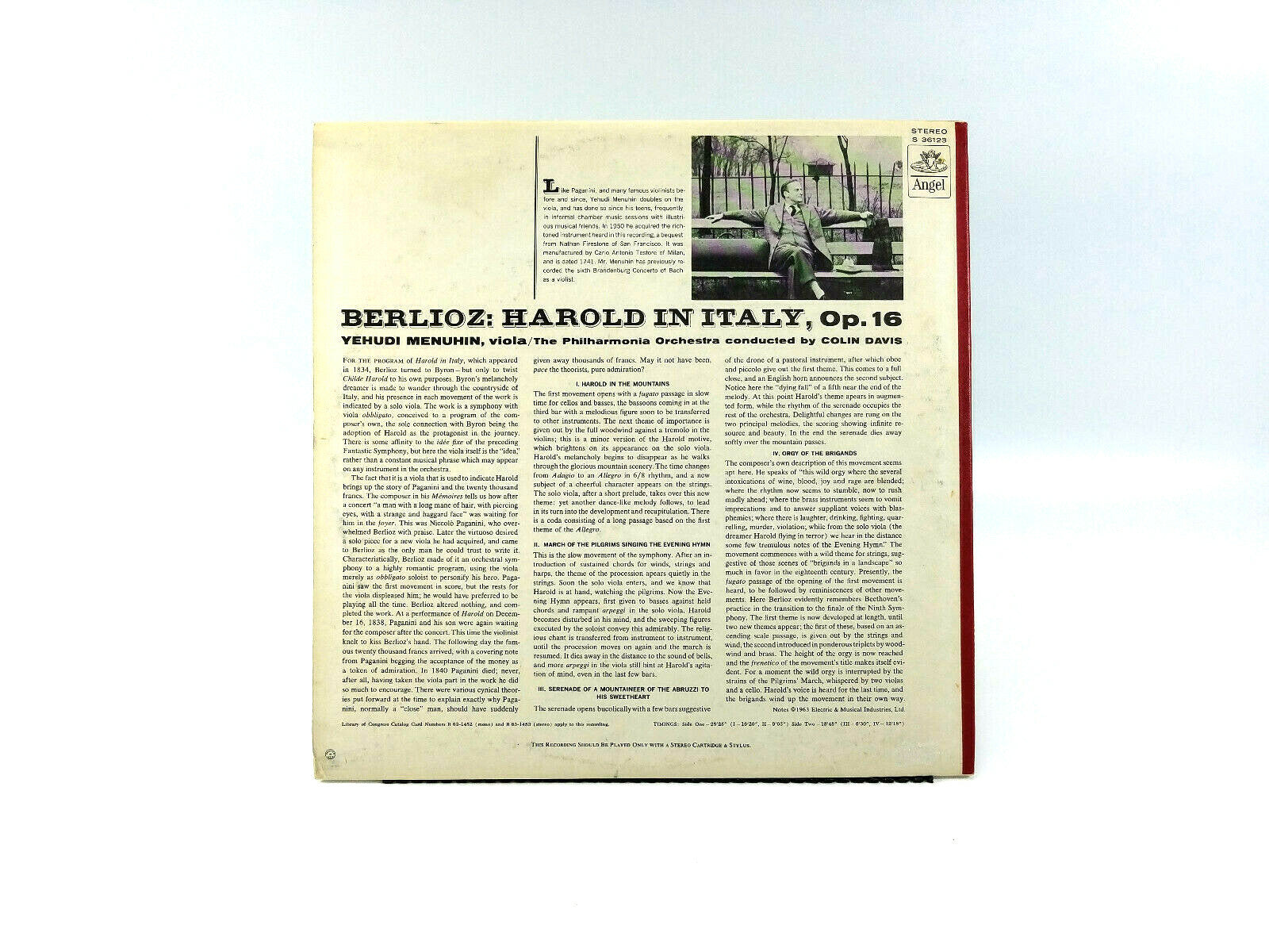 Berlioz*, Yehudi Menuhin, Philharmonia Orchestra, Colin Davis* – Harold In Italy