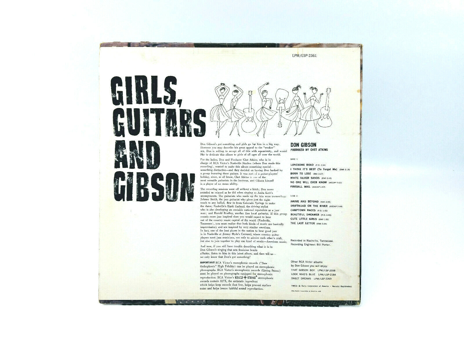 Don Gibson - Girls, Guitars, and Gibson (1961) | Vinyl LP | VG+
