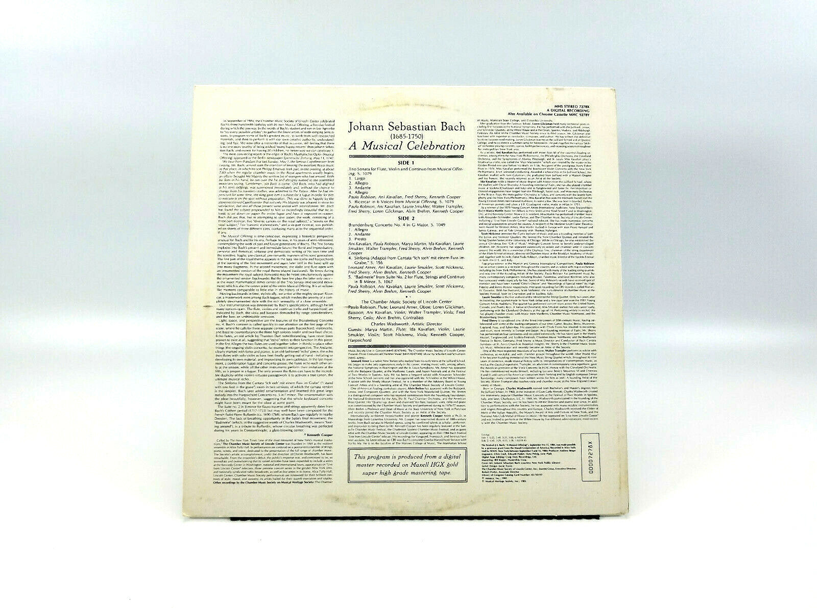 Johann Sebastian Bach - A Musical Celebration MHS 7278X LP - NM