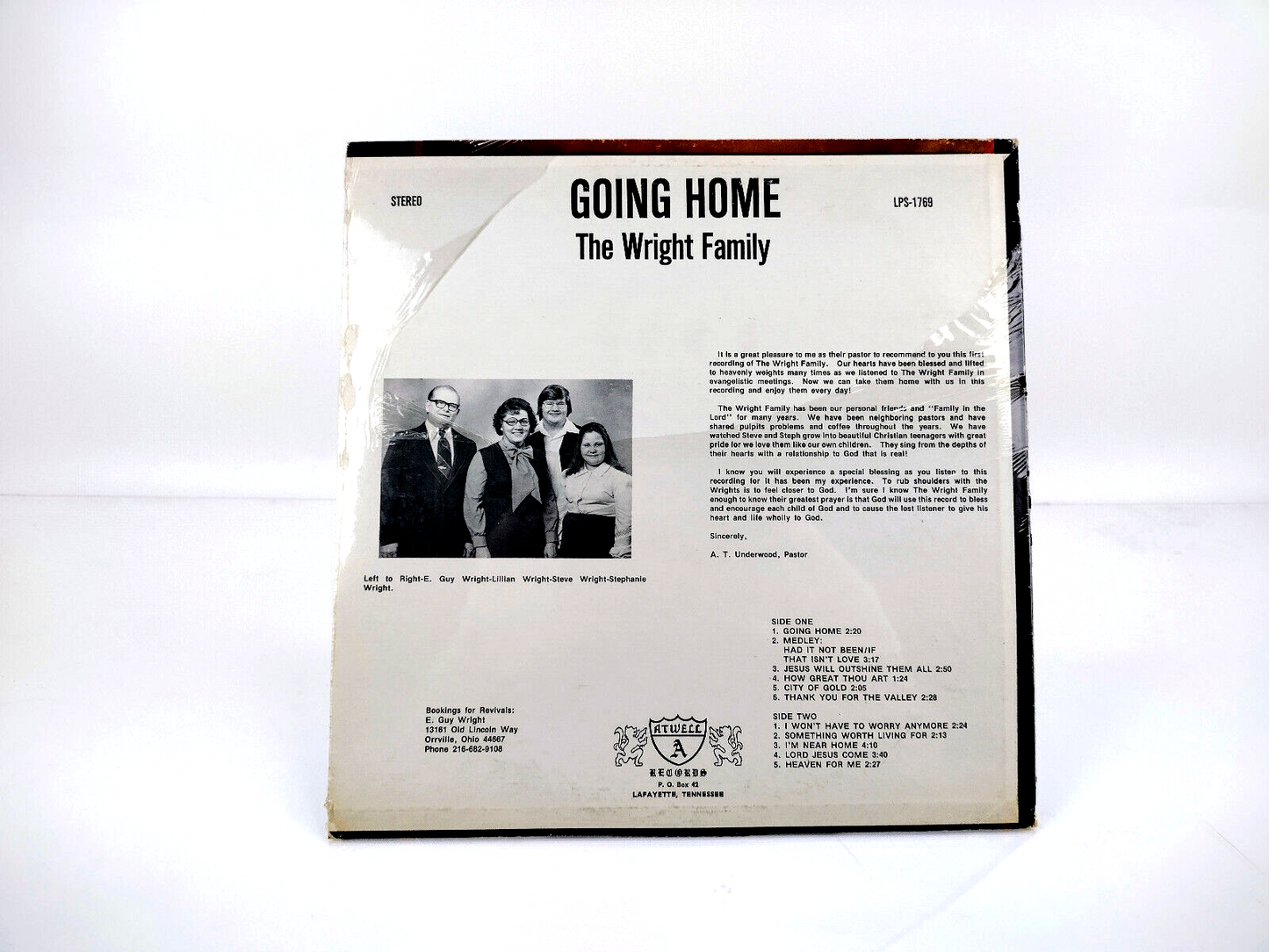 Going Home - The Wright Family - RARE! LPS-1769 SEALED COPY!