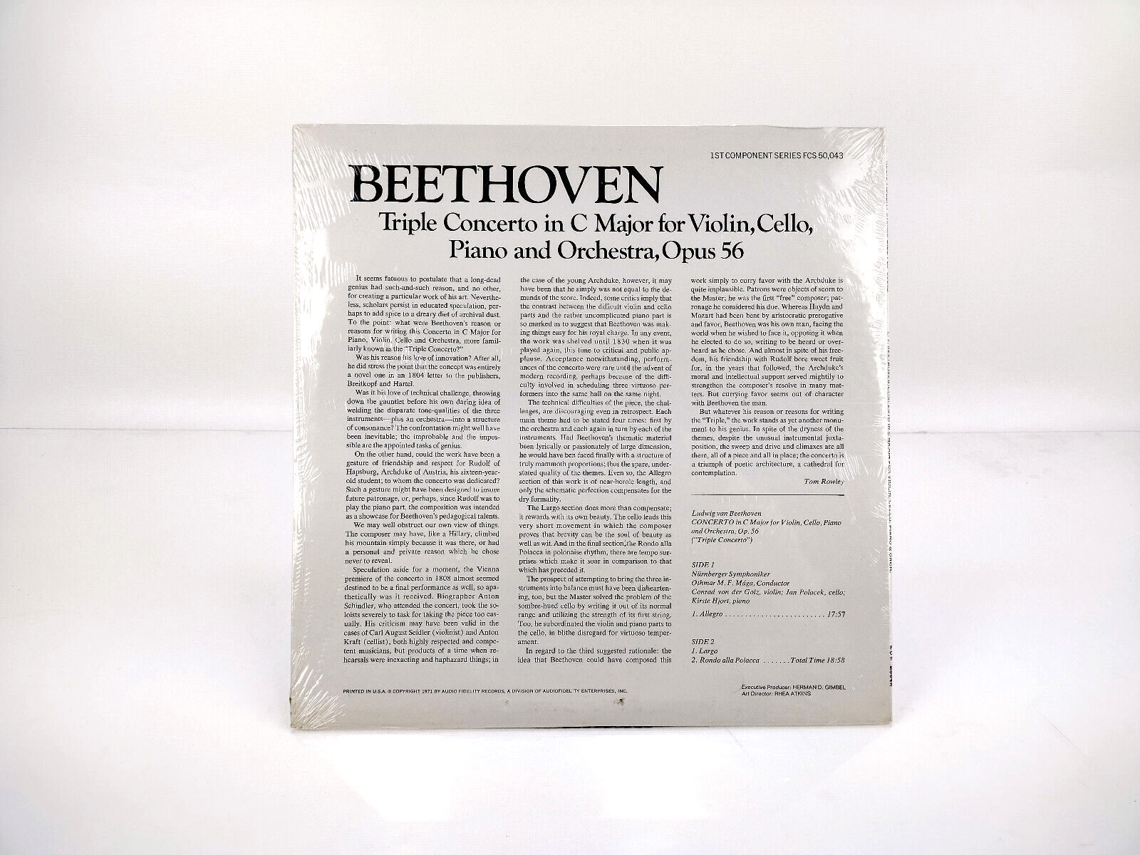 Triple Concerto I C Major For Violin, Cello, Piano And Orchestra, Opus 56 FCS 50