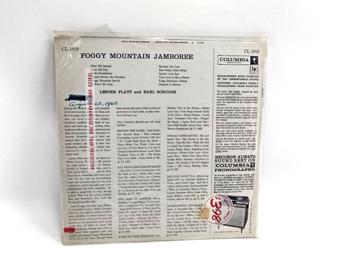 LOT OF 3 Flatt & Scruggs LPs - Cleaned w/ Vinyl Vac! (See Description)