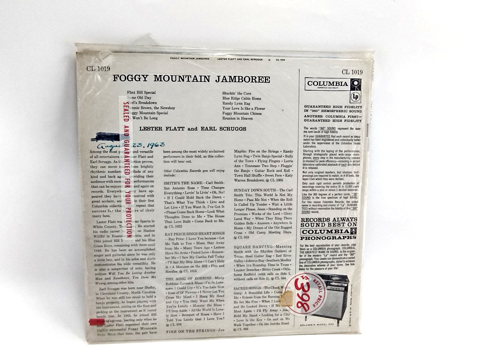LOT OF 3 Flatt & Scruggs LPs - Cleaned w/ Vinyl Vac! (See Description)