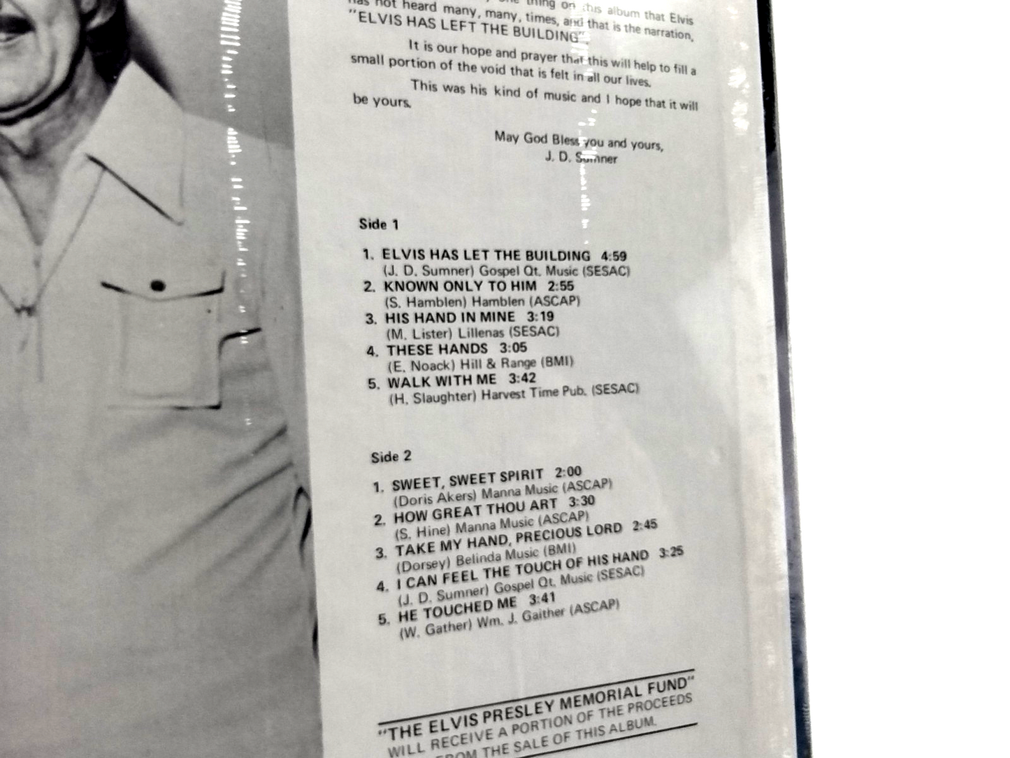 Elvis' Favorite Gospel Songs LP - PROMO - Sealed Copy!