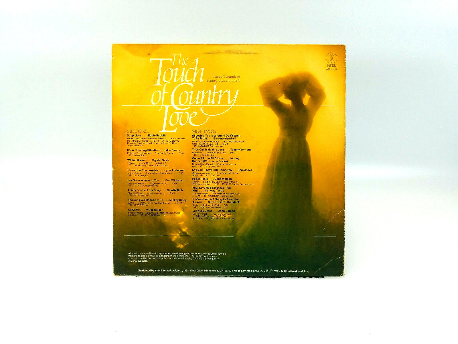 Various – The Touch Of Country Love K-Tel – WU 3490 LP, Comp, Ind VG+