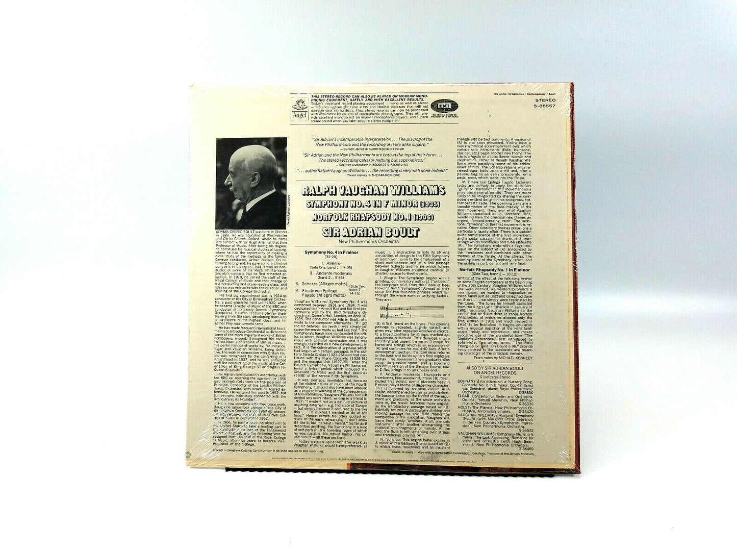  Vaughan Williams Symphony No. 4 In F Minor / Norfolk Rhapsody No. 1 S-36557