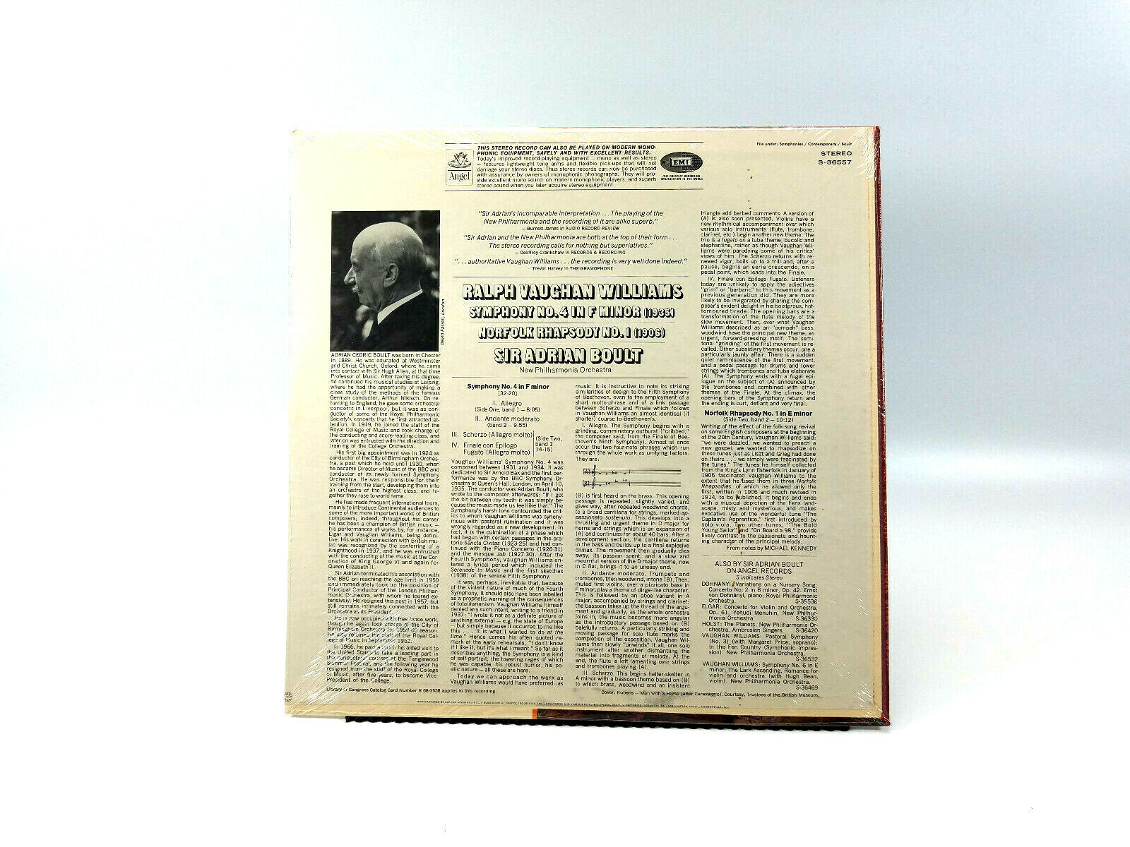  Vaughan Williams Symphony No. 4 In F Minor / Norfolk Rhapsody No. 1 S-36557