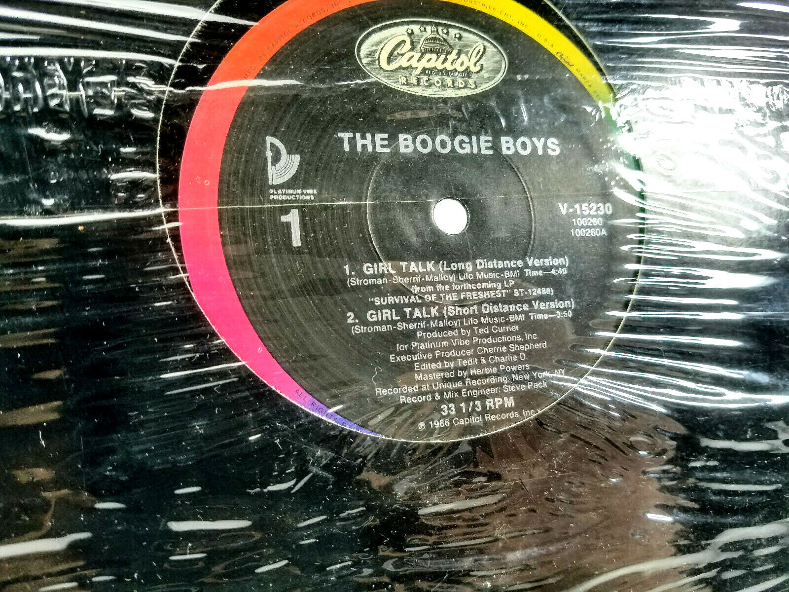 Boogie Boys – Girl Talk     Capitol Records – V-15230 12", Single 1986 LP