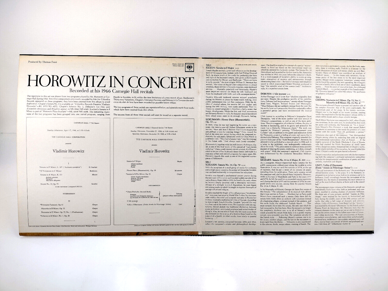 LOT OF 2 HOROWITZ LPs Total 3 LPs