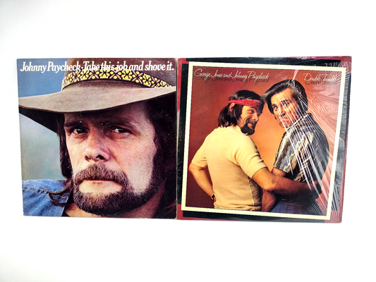 LOT OF 2 JOHNNY PAYCHECK LPs - Double Trouble & Take This Job..VG+