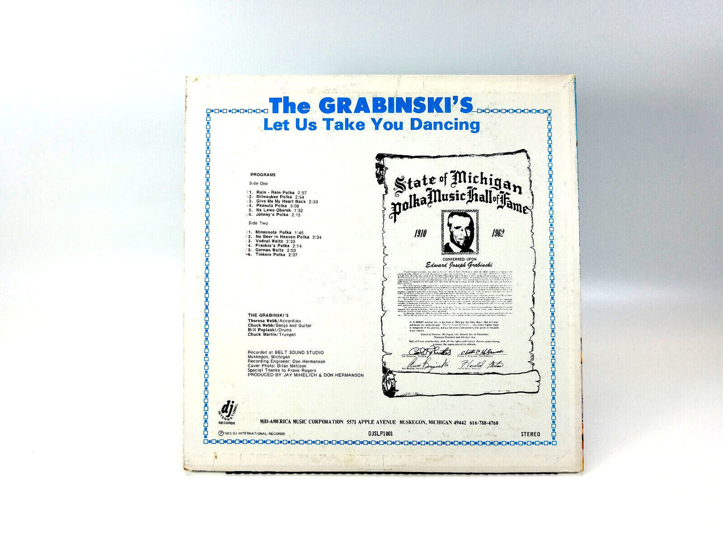 DJ INTERNATIONAL LP RECORD/GRABINSKI'S/ LET US TAKE YOU DANCING - SIGNED!
