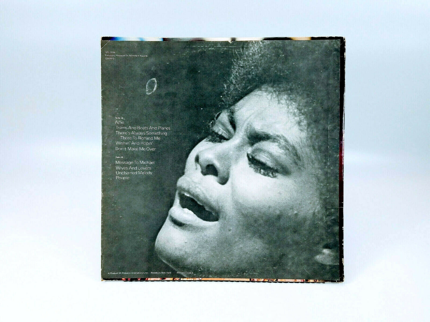 Dionne Warwicke ALFIE - Pickwick SPC3338 - Vinyl Record Made In Canada LP 33RPM