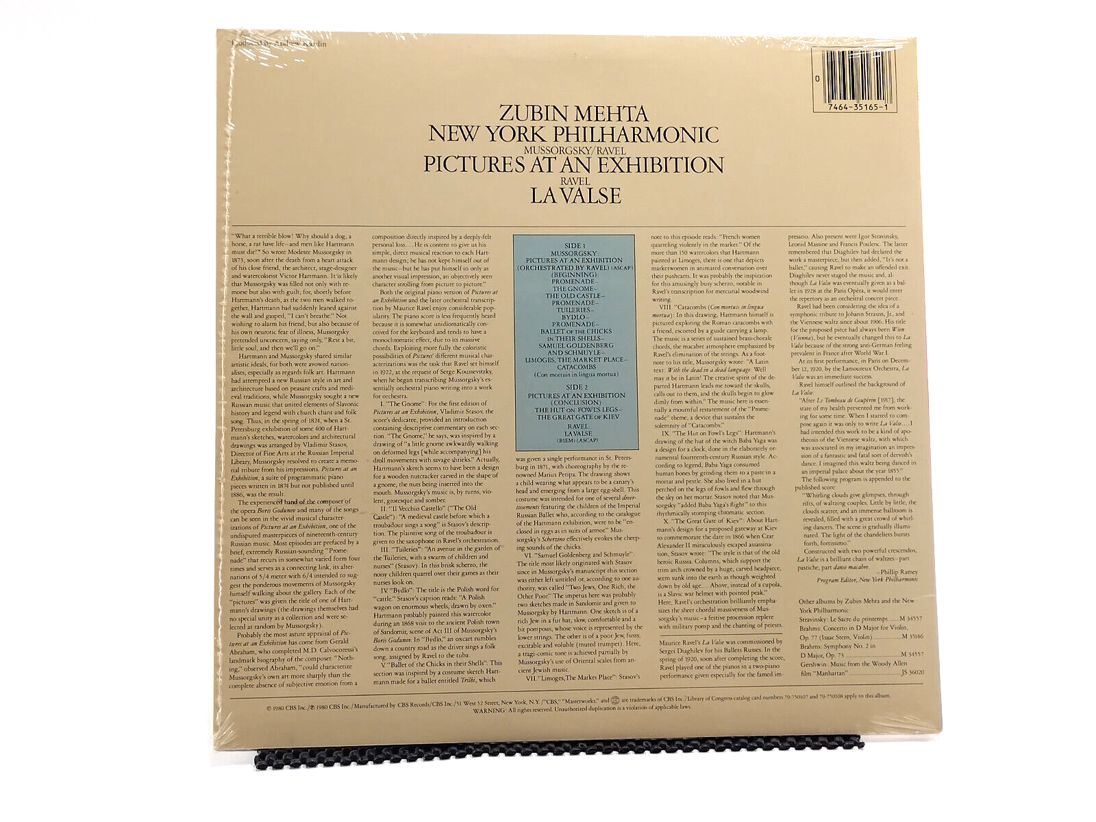 Zubin Mehta - Pictures At An Exhibition/ La Valse - Sealed Copy!