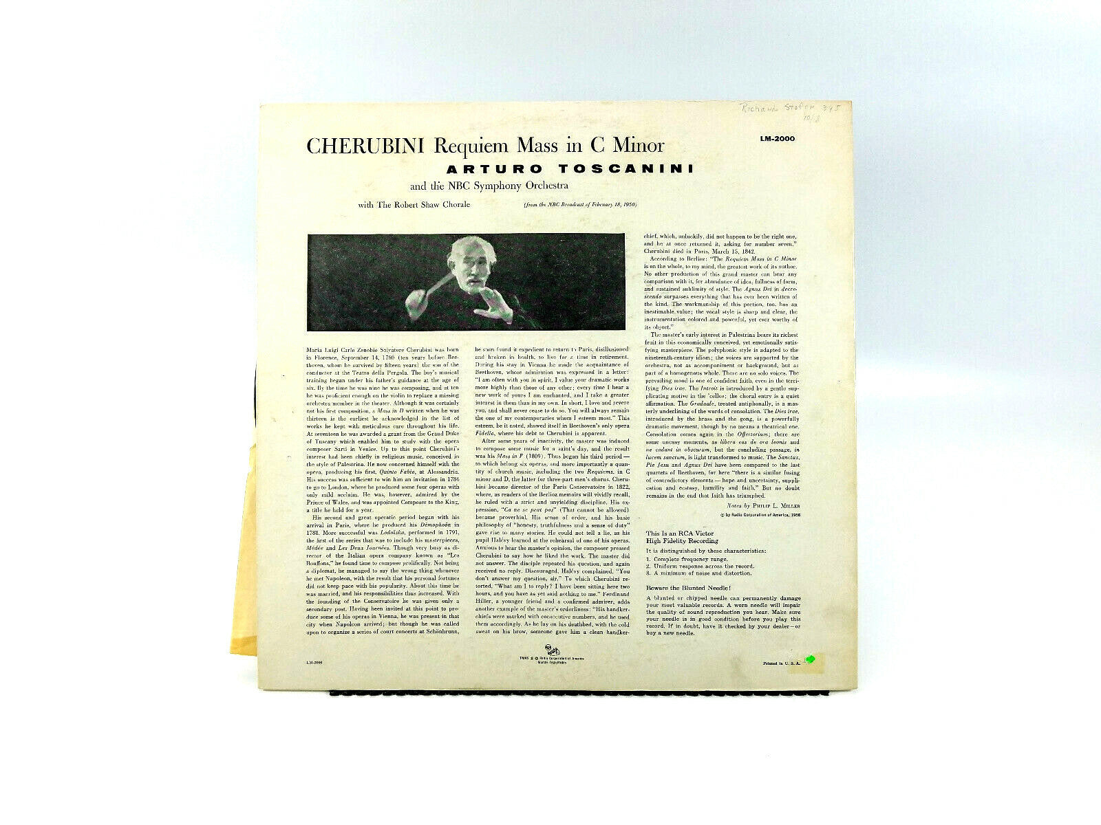 Cherubini - Requiem Mass in C Minor | Vinyl LP | VG+