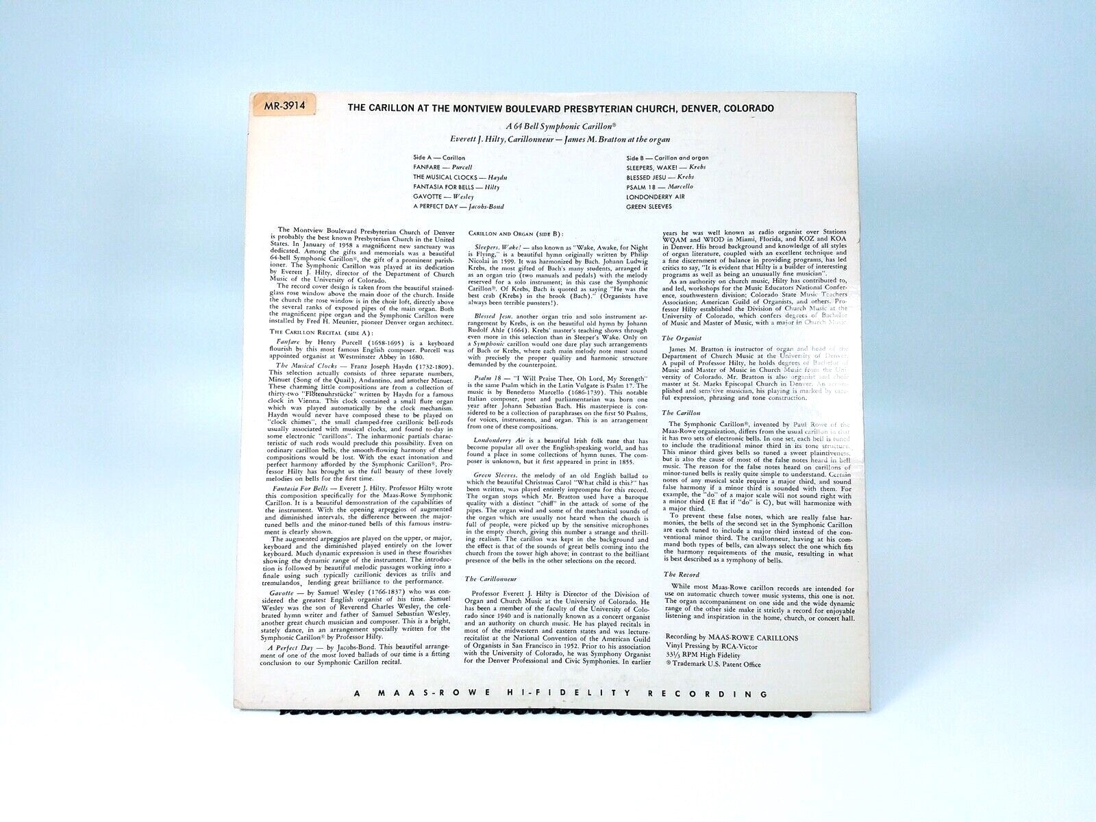 The Symphonic Carillon At Montview Boulevard Presbyterian Church | Vinyl | VG+