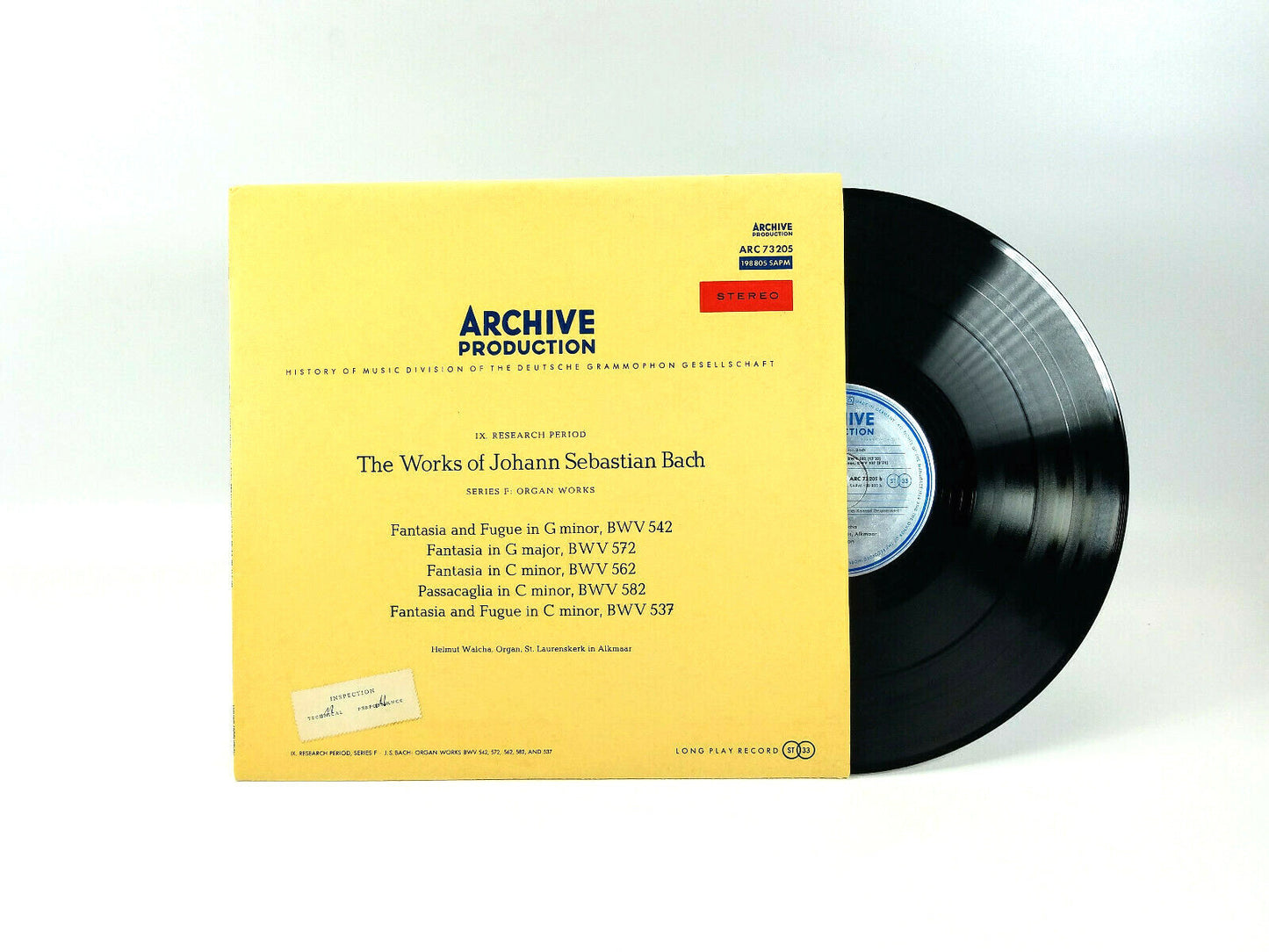 The Works of Johann Sebastian Bach ARC73205 LP - NM
