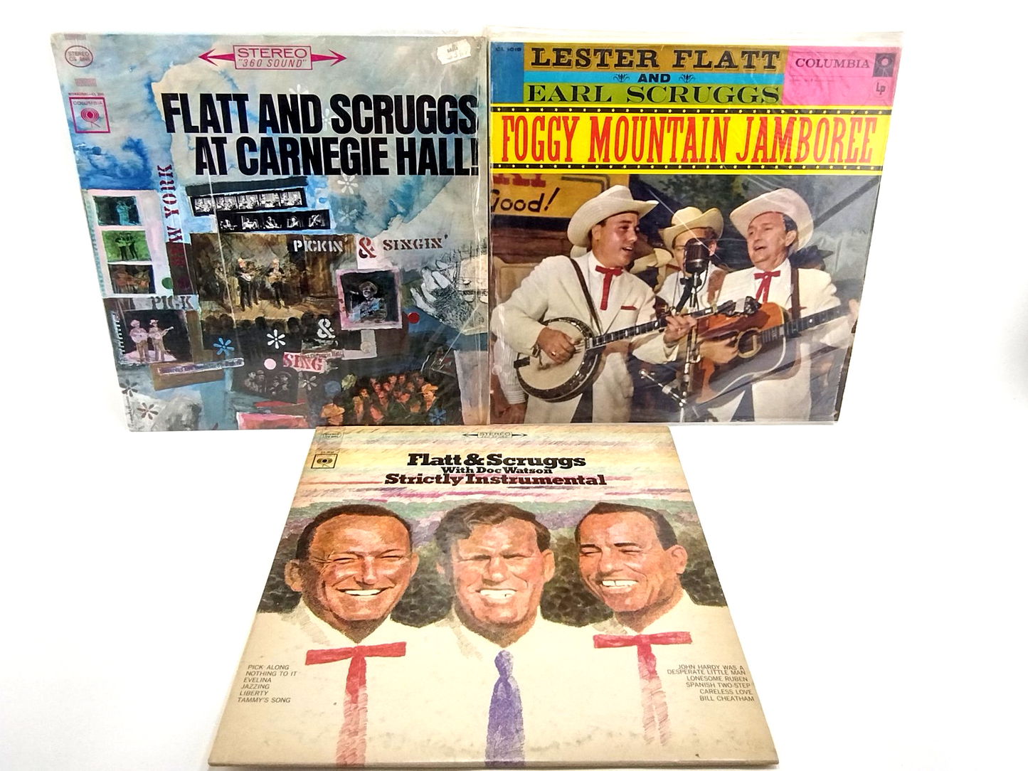 LOT OF 3 Flatt & Scruggs LPs - Cleaned w/ Vinyl Vac! (See Description)
